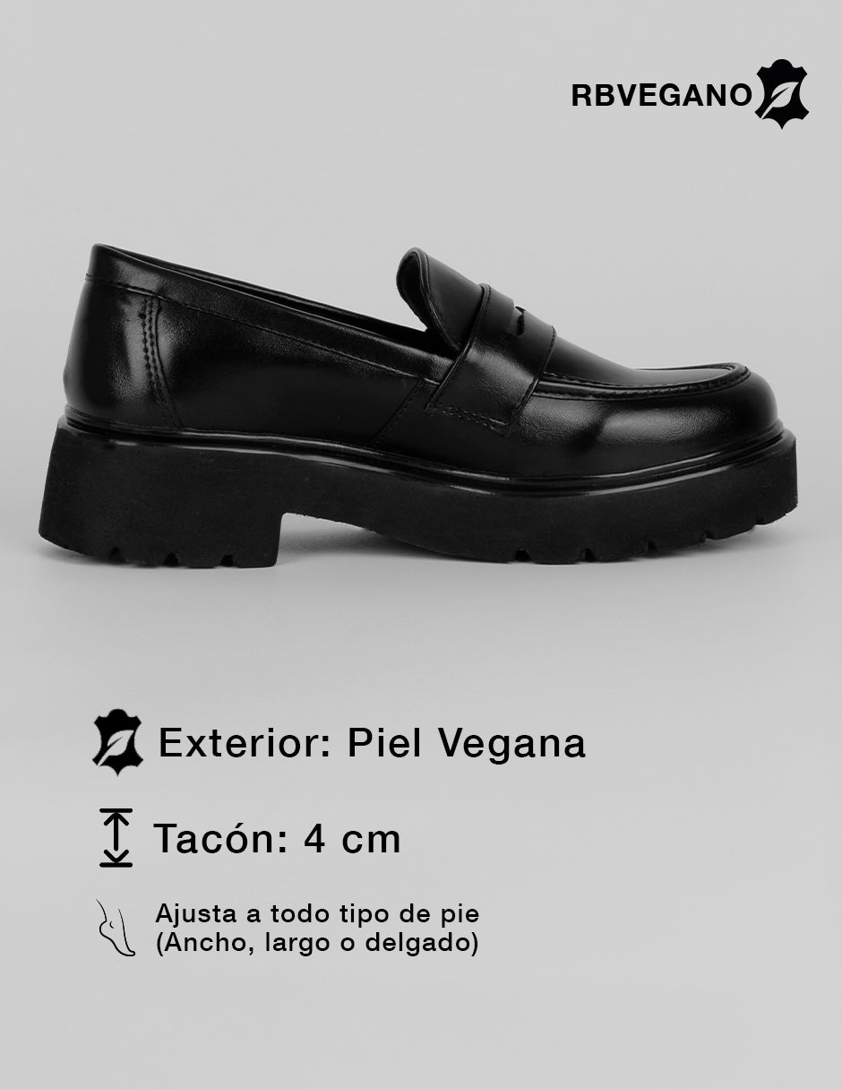 Mocasines Classy en Piel vegana – Negro
