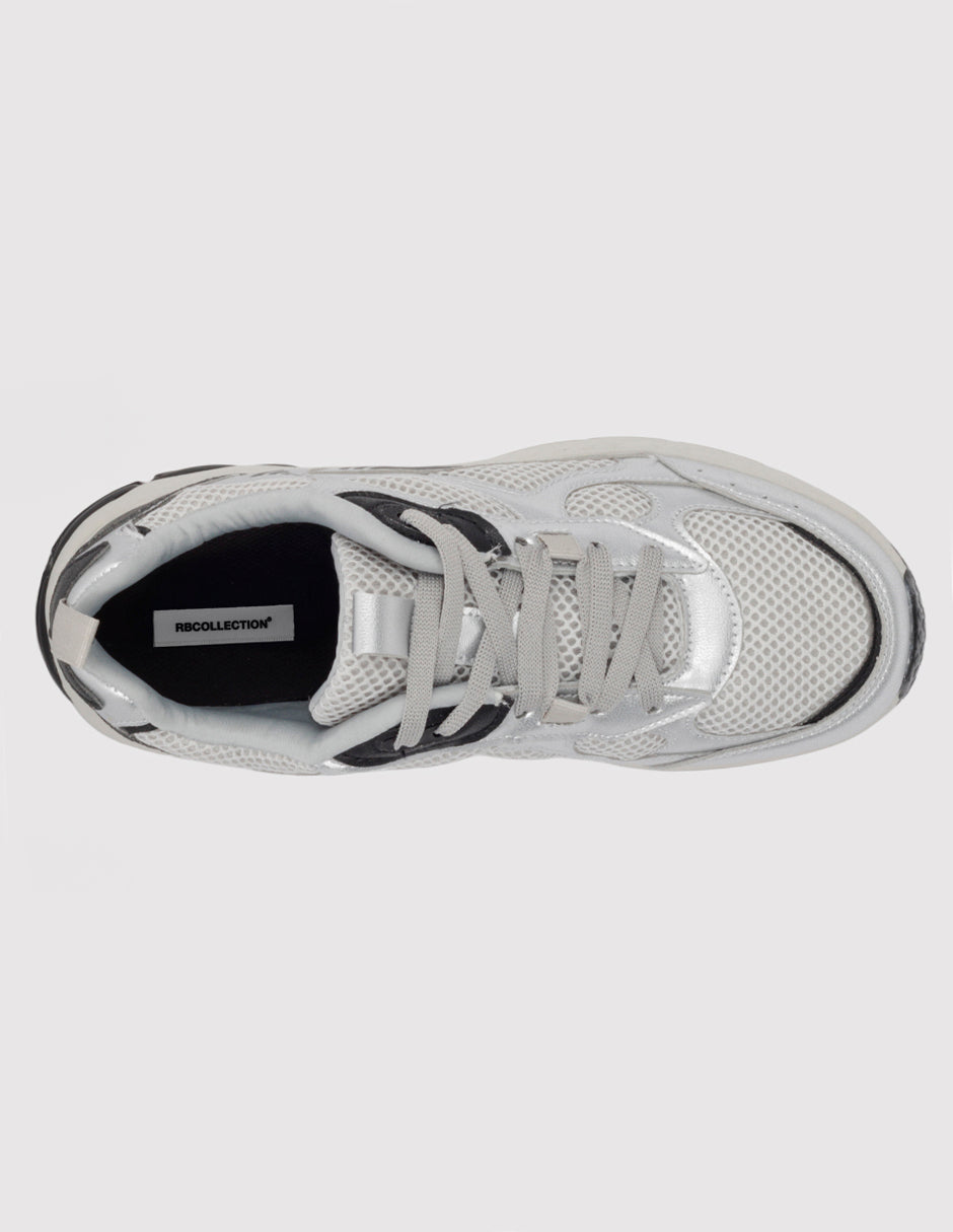 Tenis tipo deportivo  Highline en Textil – Plata