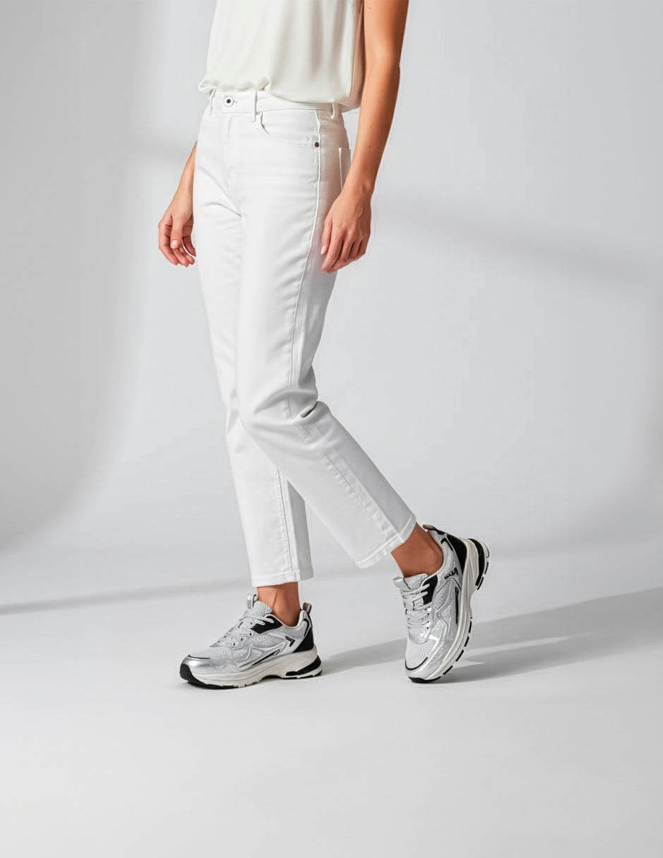 Tenis tipo deportivo  Highline en Textil – Plata