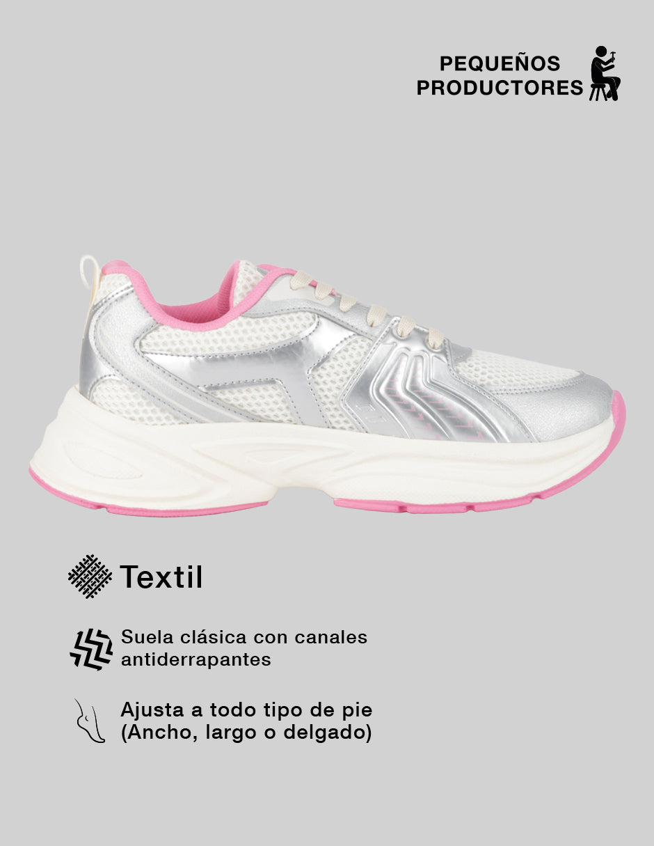 Tenis tipo deportivo  Highline en Textil – Beige
