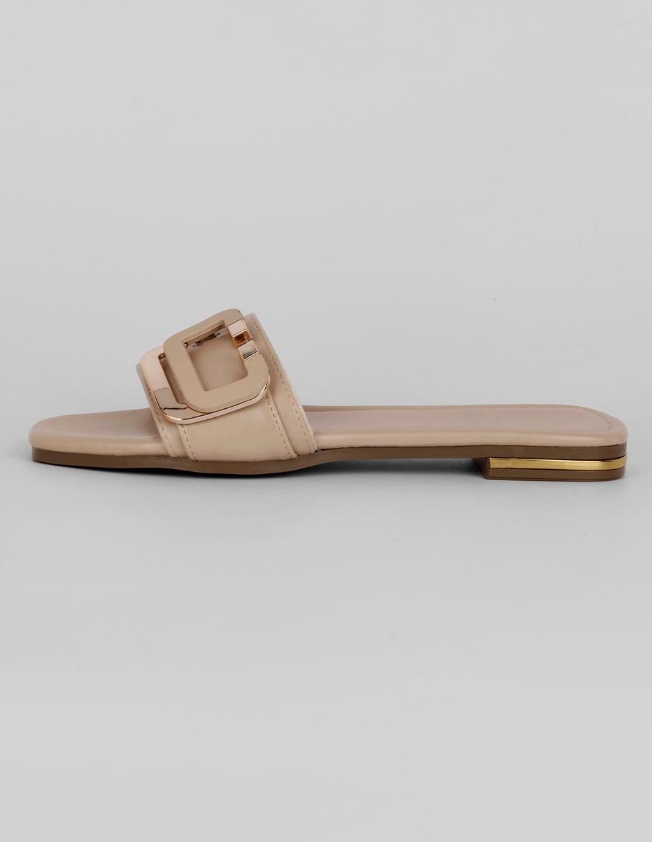 Sandalias de piso Exterior Piel vegana Color Late Para Mujer De RBBASICS
