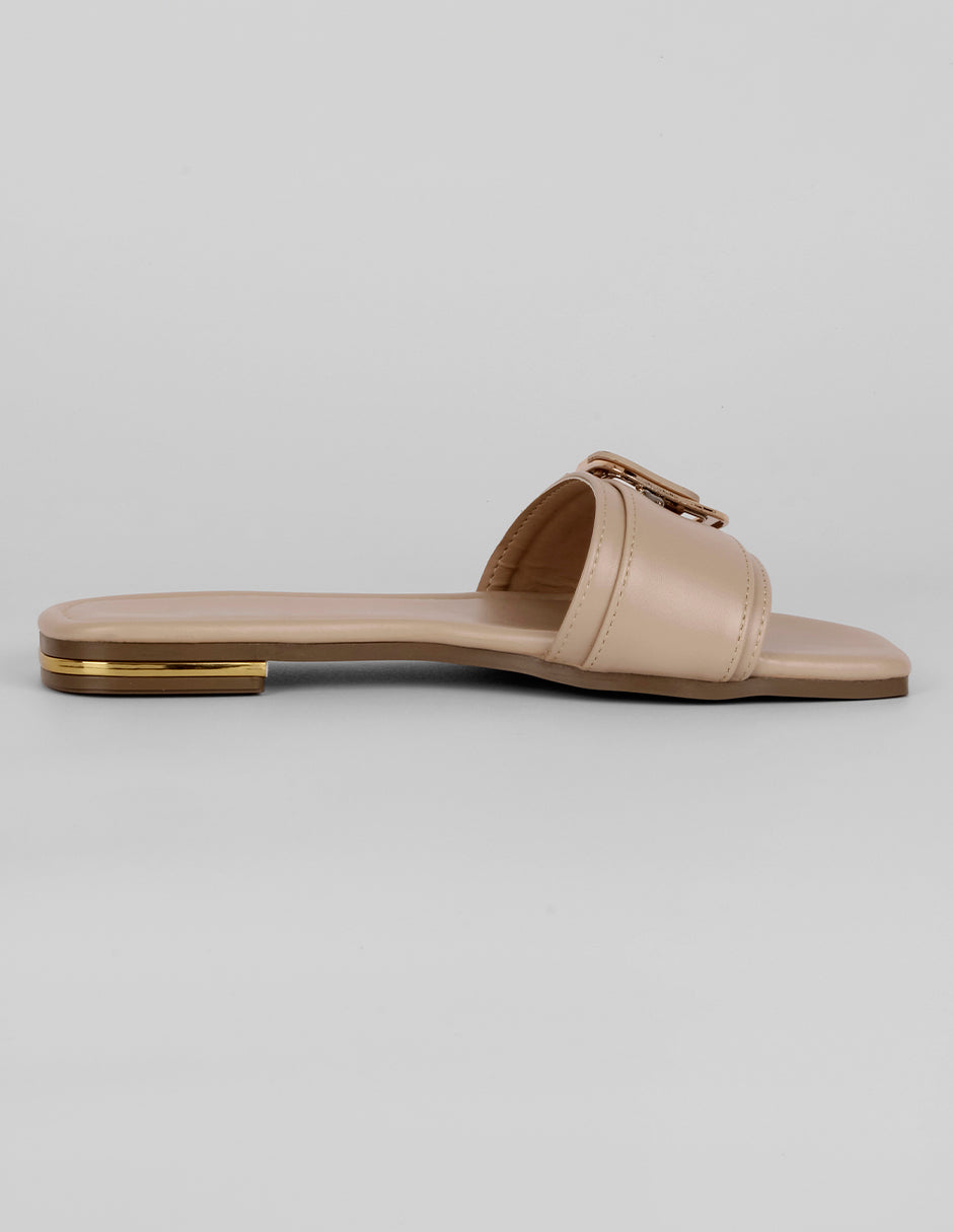 Sandalias de piso Soft en Piel vegana – Latte