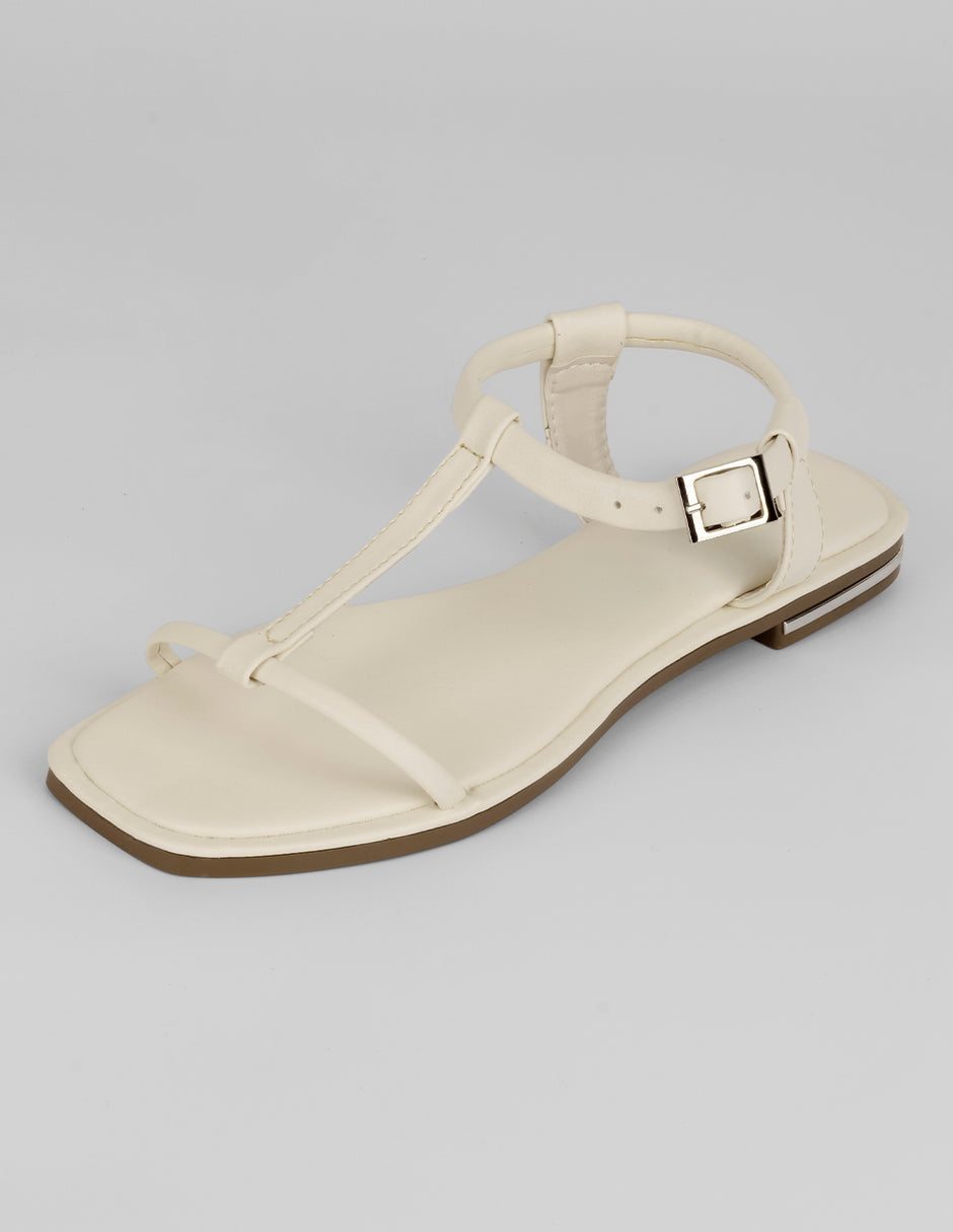 Sandalias de piso Soft en Piel vegana – Latte