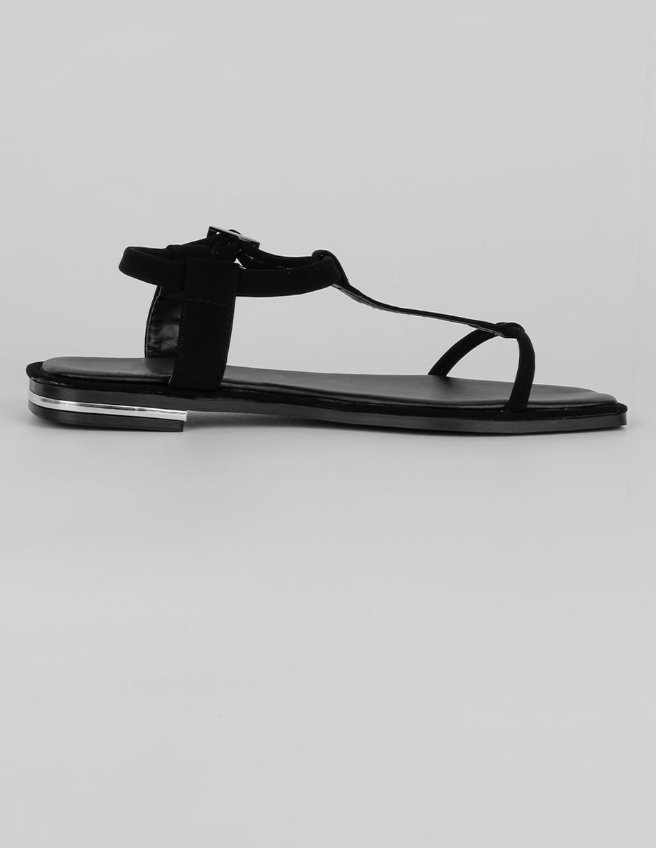 Sandalias de piso Soft en Textil – Negro