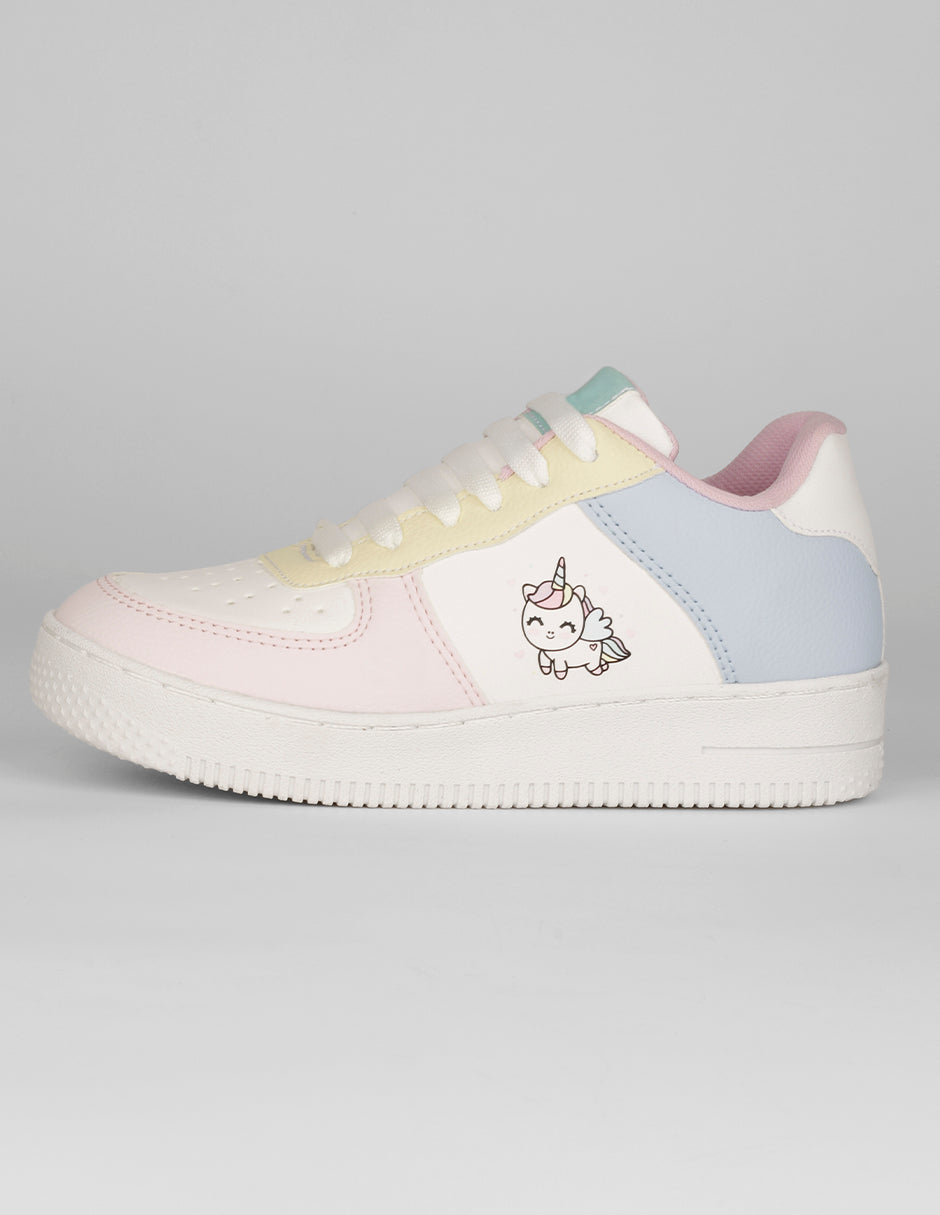 Tenis Kids en Piel vegana – Multicolor