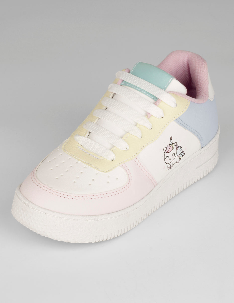 Tenis Kids en Piel vegana – Multicolor