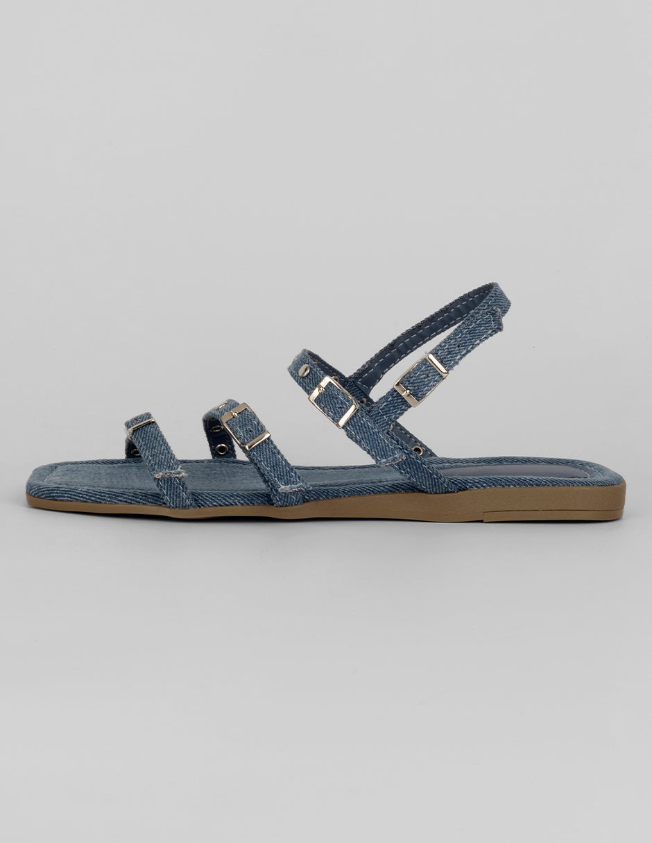 Sandalias de piso Exterior Textil Color Azul Para Mujer De RBBASICS