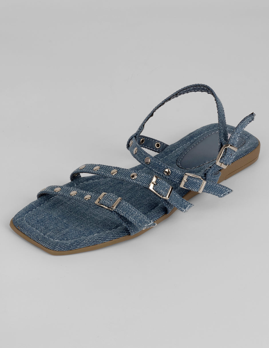 Sandalias de piso Soft en Textil – Azul