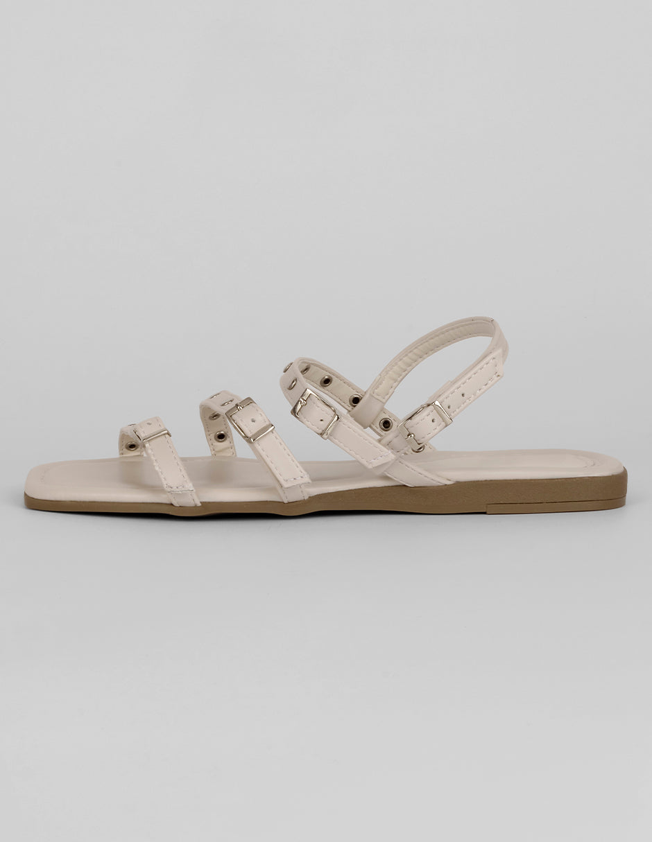 Sandalias de piso Exterior Piel vegana Color Late Para Mujer De RBBASICS