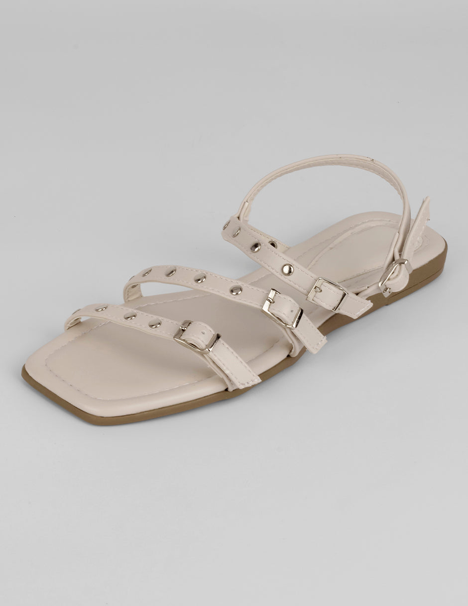 Sandalias de piso Soft en Piel vegana – Latte