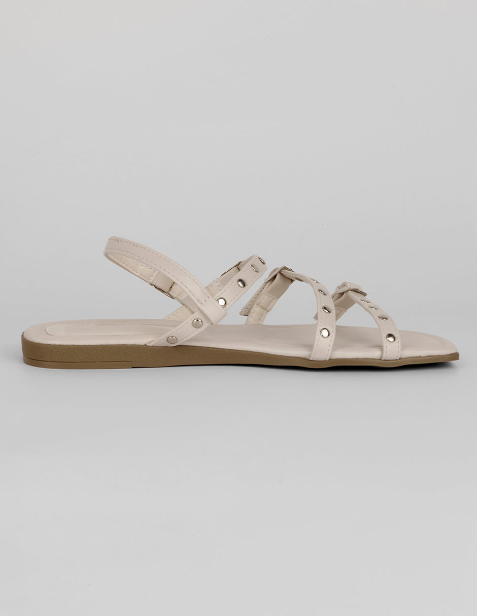 Sandalias de piso Soft en Piel vegana – Latte