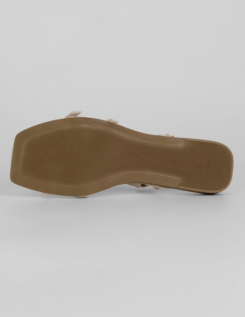 Sandalias de piso Soft en Piel vegana – Latte