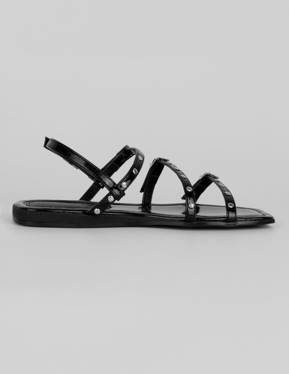 Sandalias de piso Soft en Charol – Negro