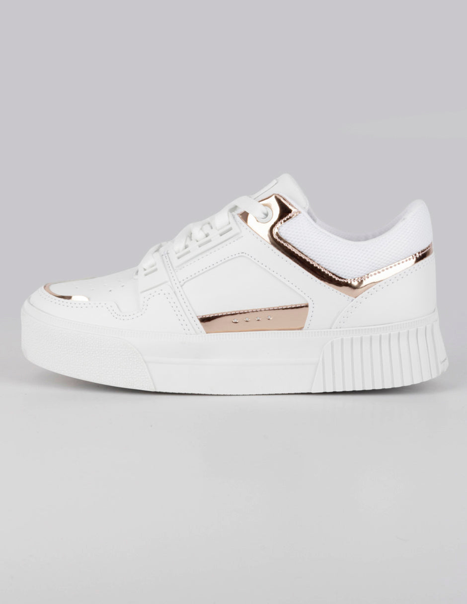 Tenis con cordones  Highline en Sintético – Blanco