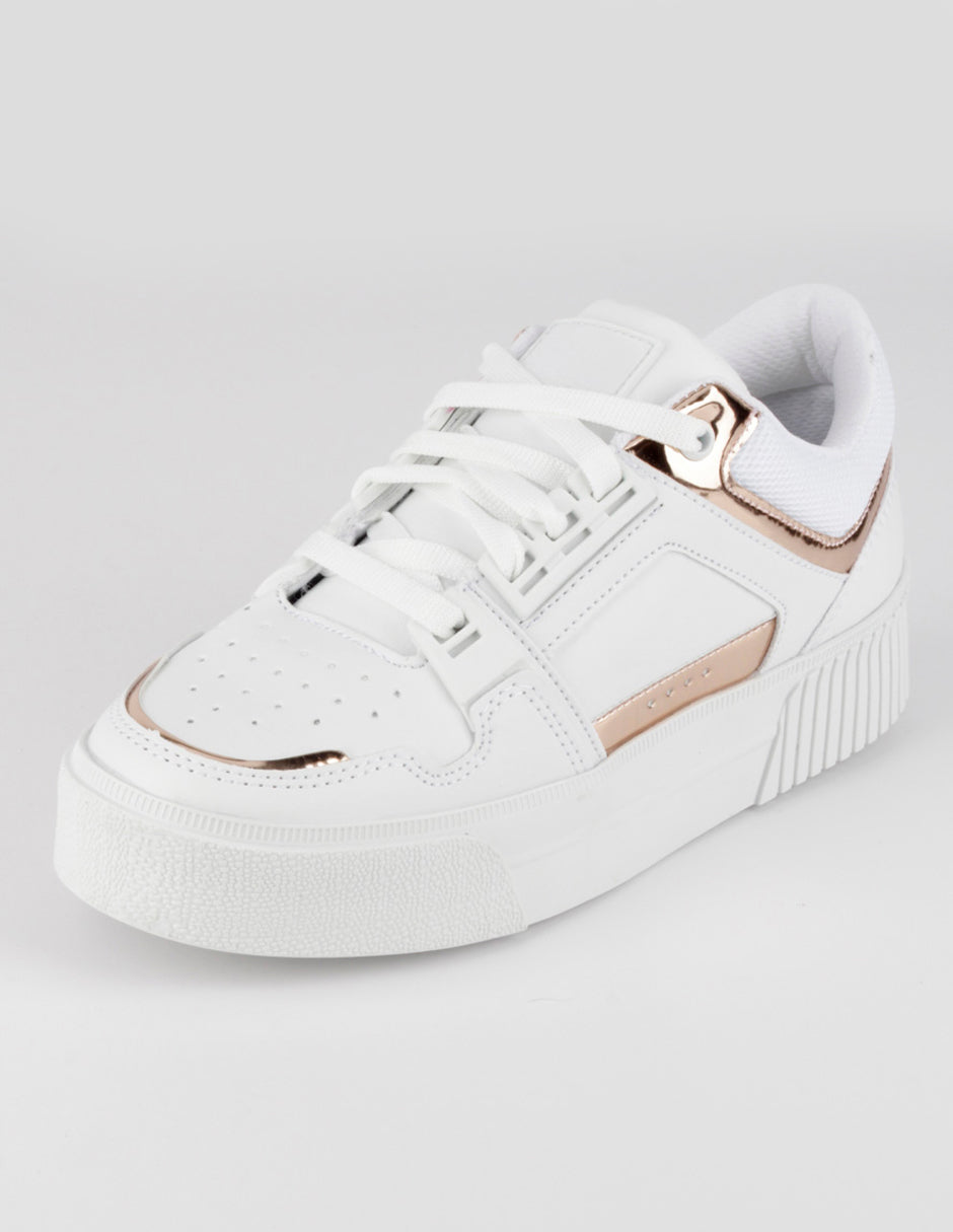 Tenis con cordones  Highline en Sintético – Blanco