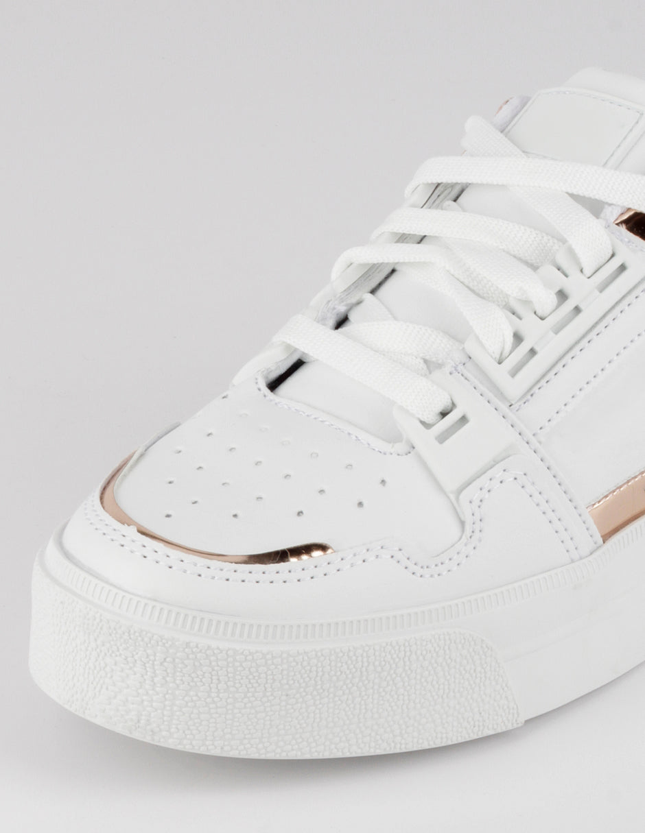 Tenis con cordones  Highline en Sintético – Blanco