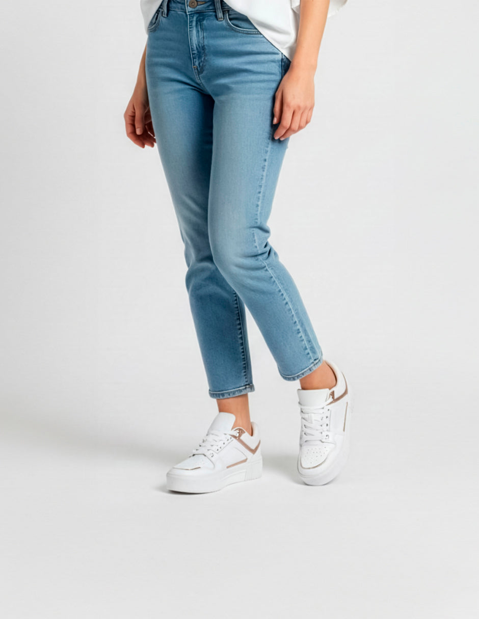 Tenis con cordones  Highline en Sintético – Blanco