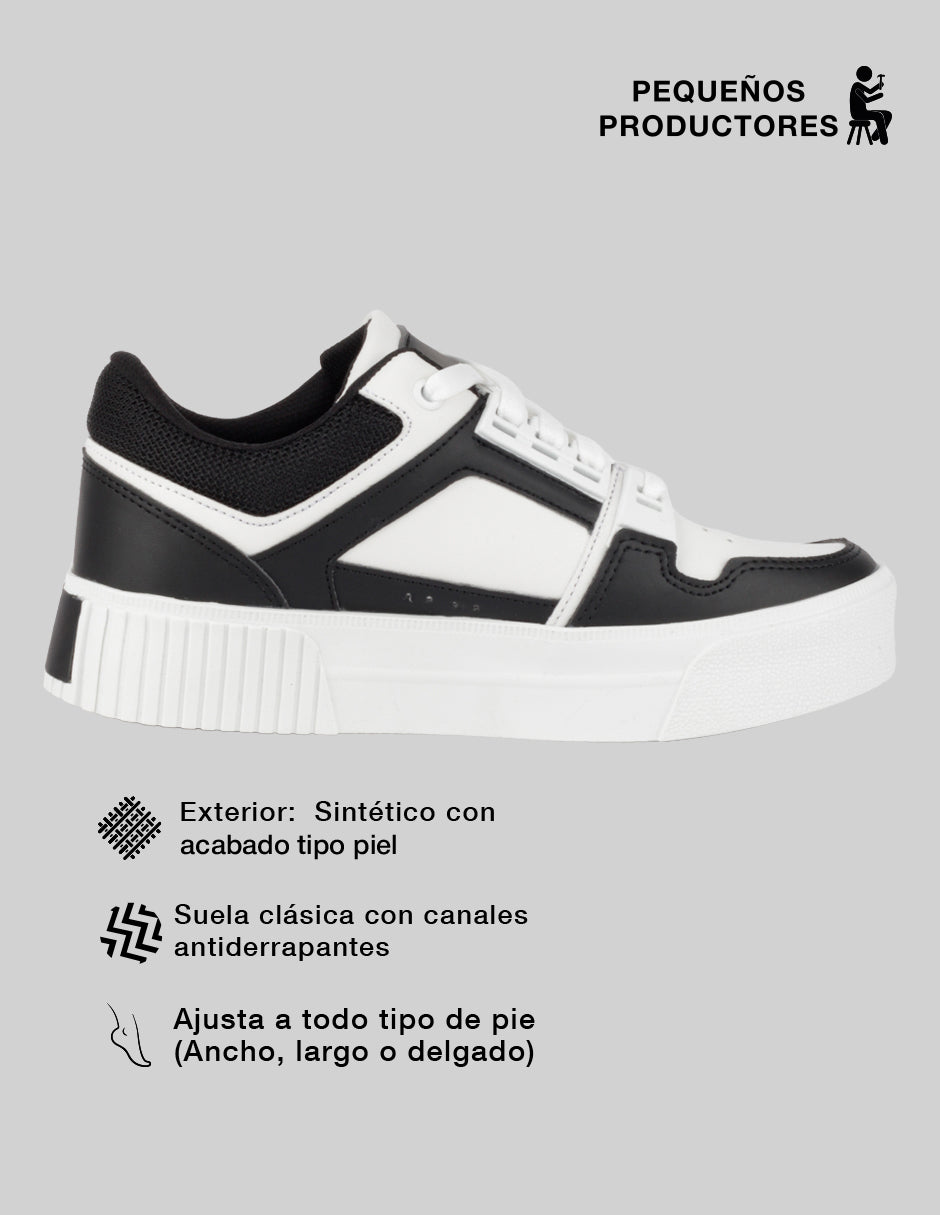 Tenis con cordones  Highline en Sintético – Negro