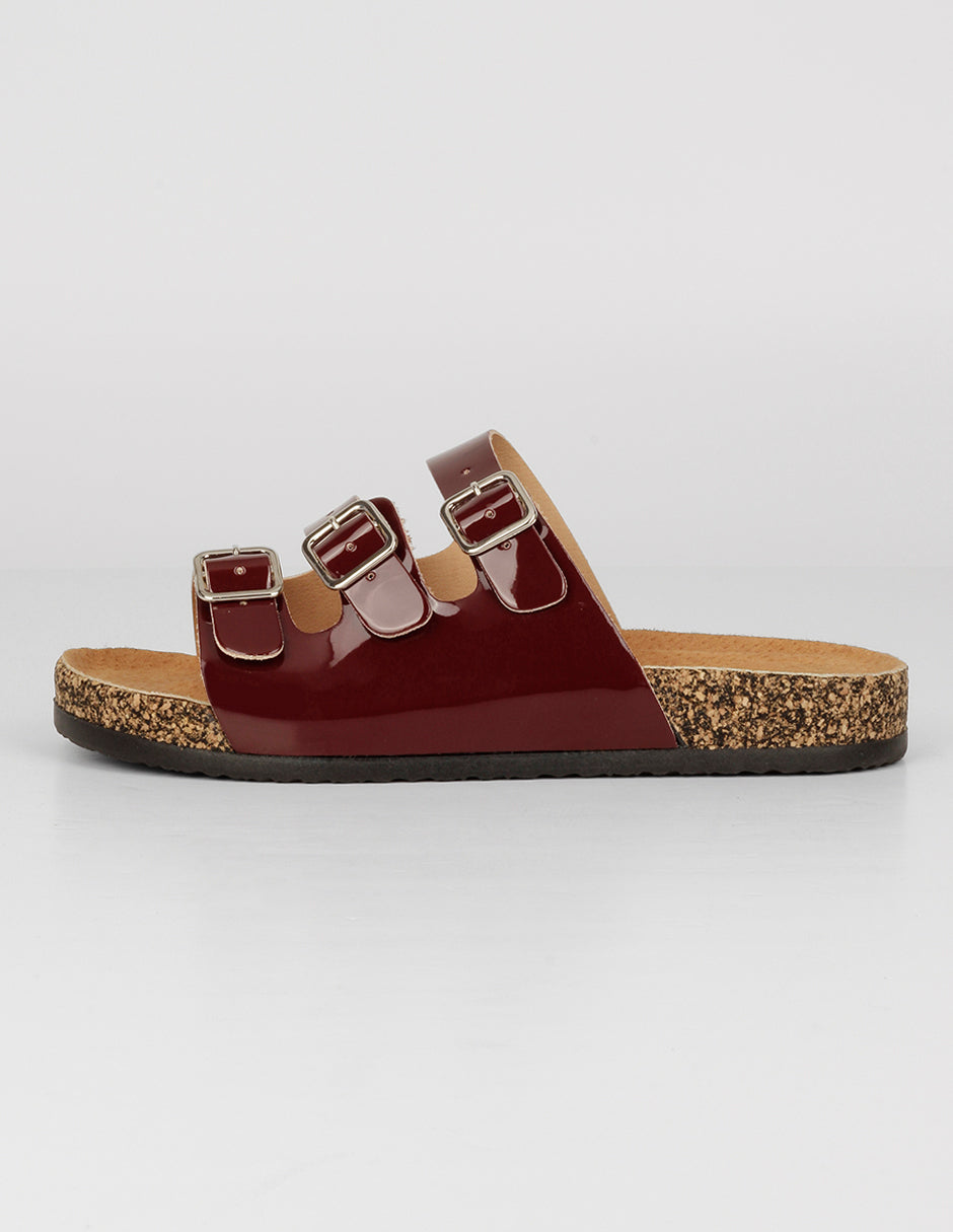 Sandalias de piso Exterior Charol Color Rojo Para Mujer De RBBASICS