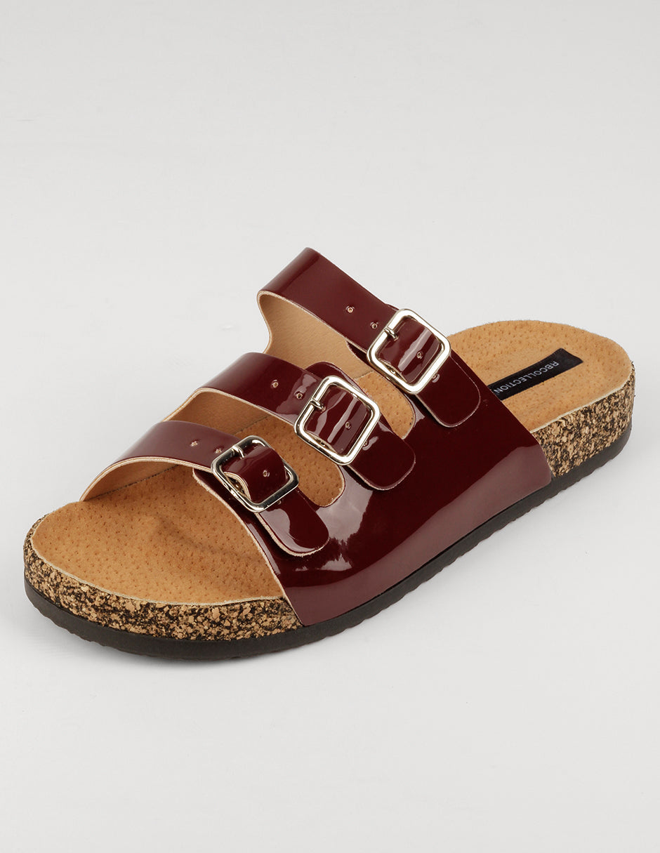 Sandalias de piso Birt en Charol – Rojo