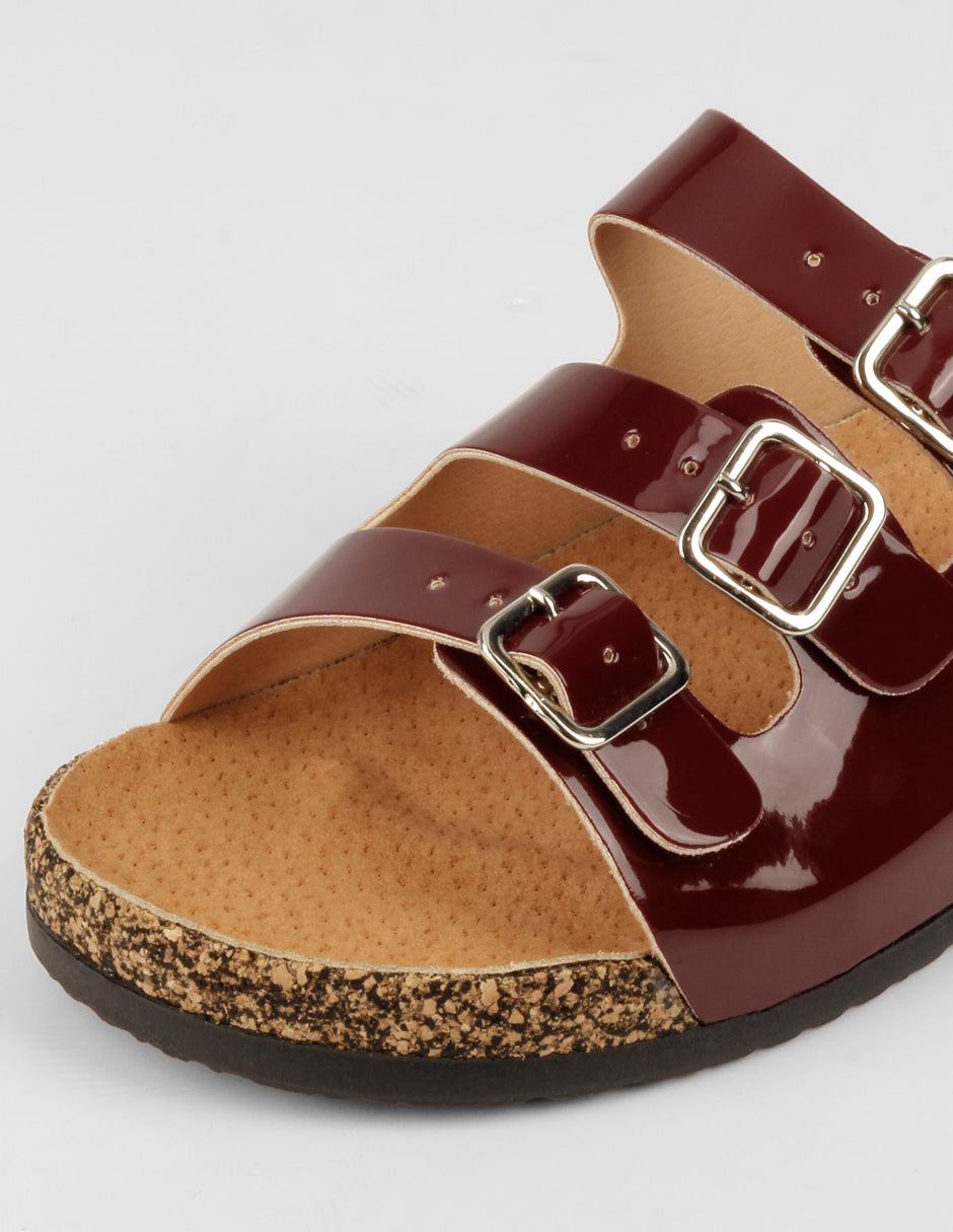 Sandalias de piso Birt en Charol – Rojo
