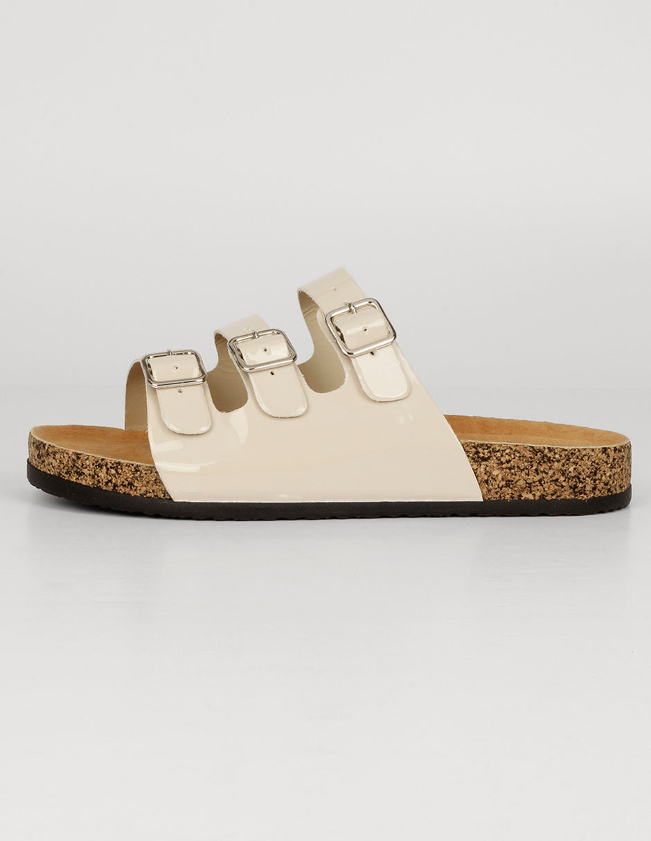Sandalias de piso Exterior Charol Color Blanco Para Mujer De RBBASICS