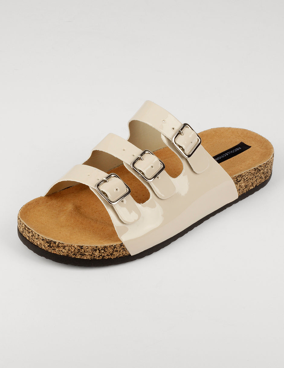Sandalias de piso Birt en Charol – Blanco
