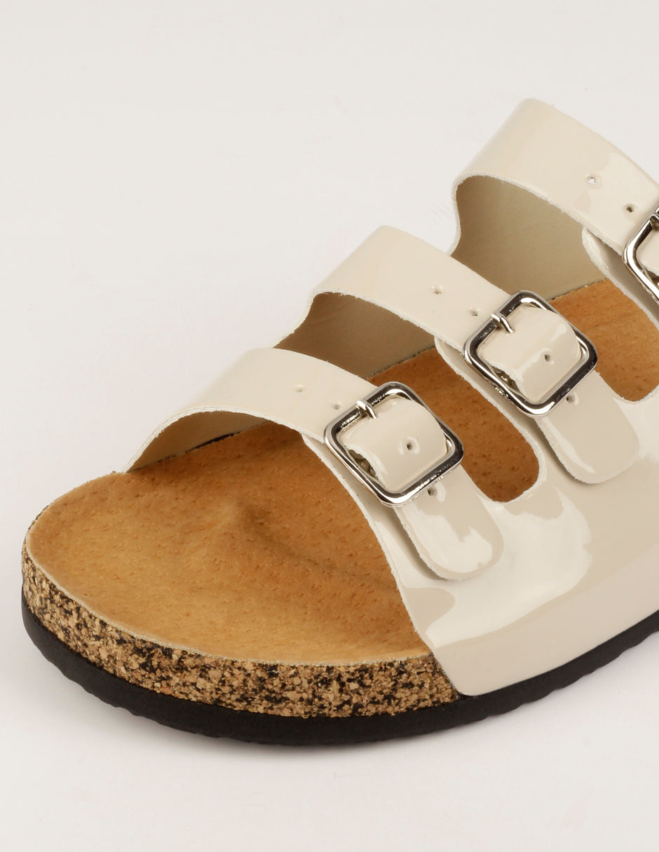 Sandalias de piso Birt en Charol – Blanco