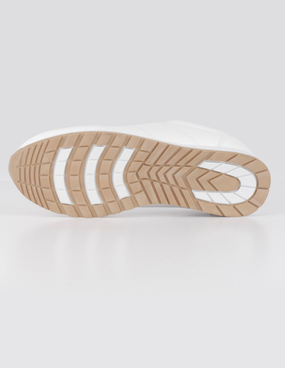 Tenis con cordones  Highline en Piel vegana – Blanco