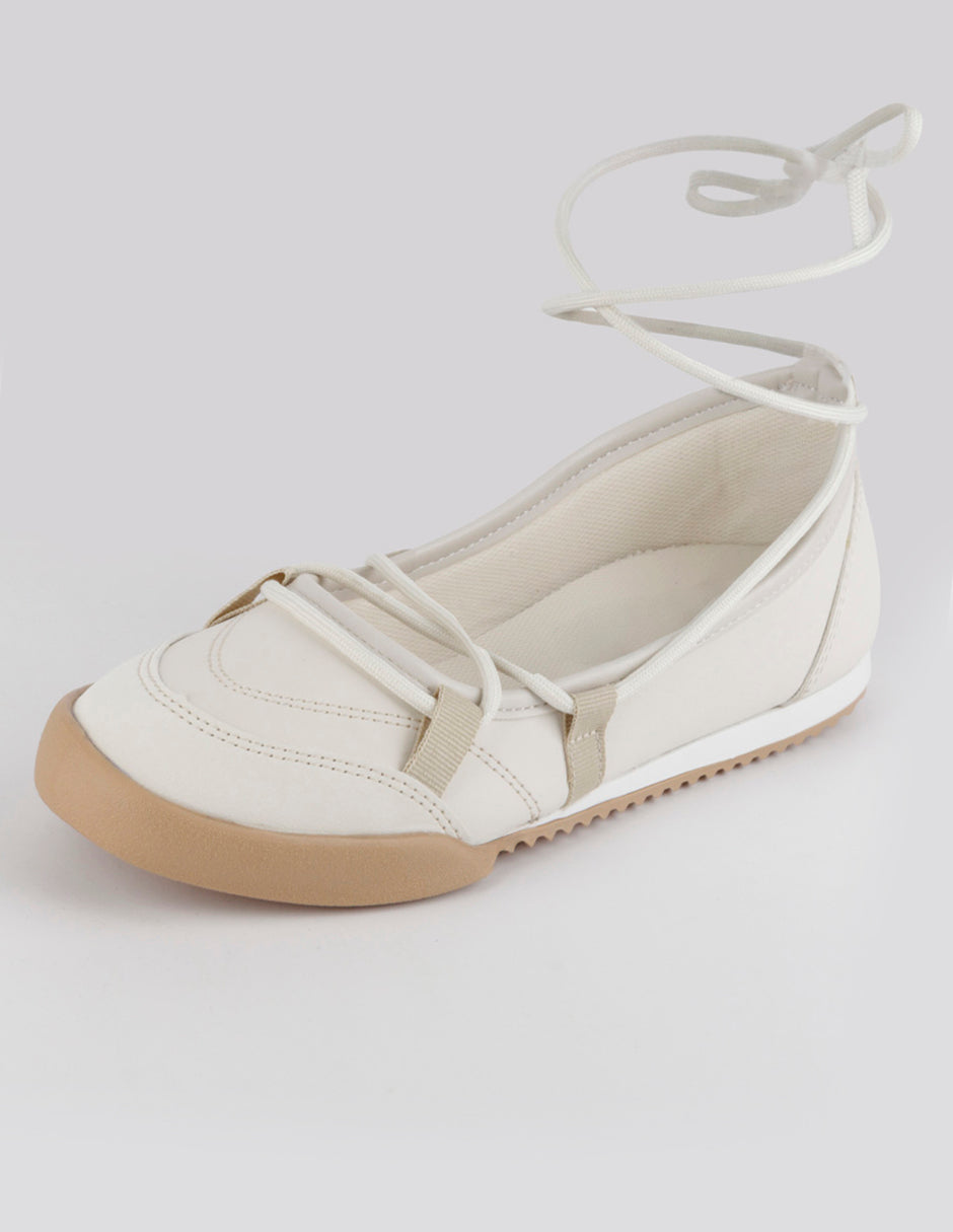 Tenis sin cordones  Darling en Piel vegana – Beige