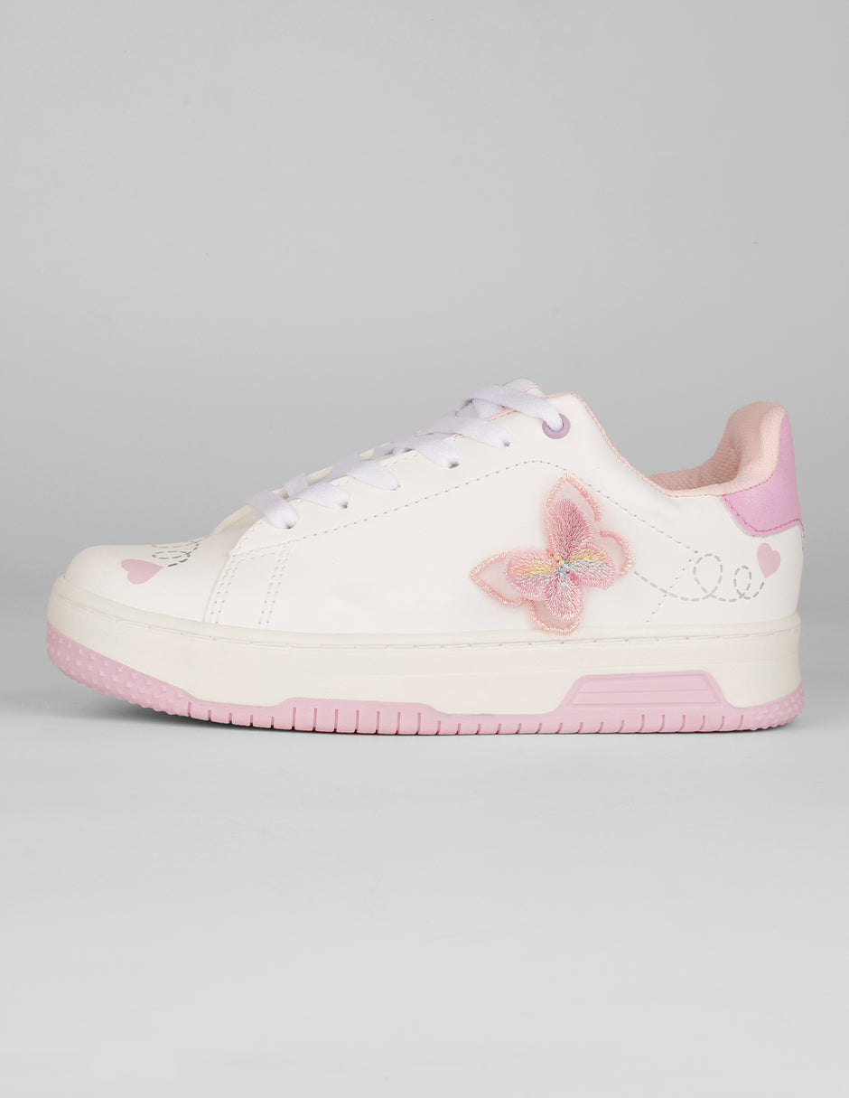 Tenis Kids en Piel vegana – Blanco
