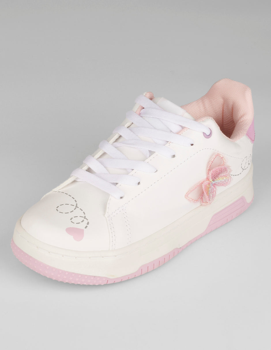 Tenis Kids en Piel vegana – Blanco