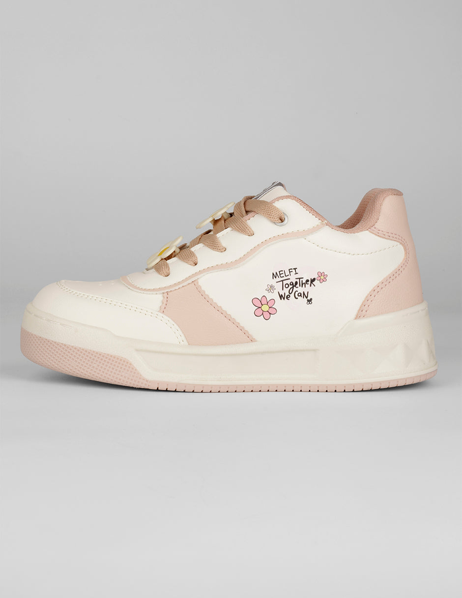 Tenis Kids en Piel vegana – Rosa