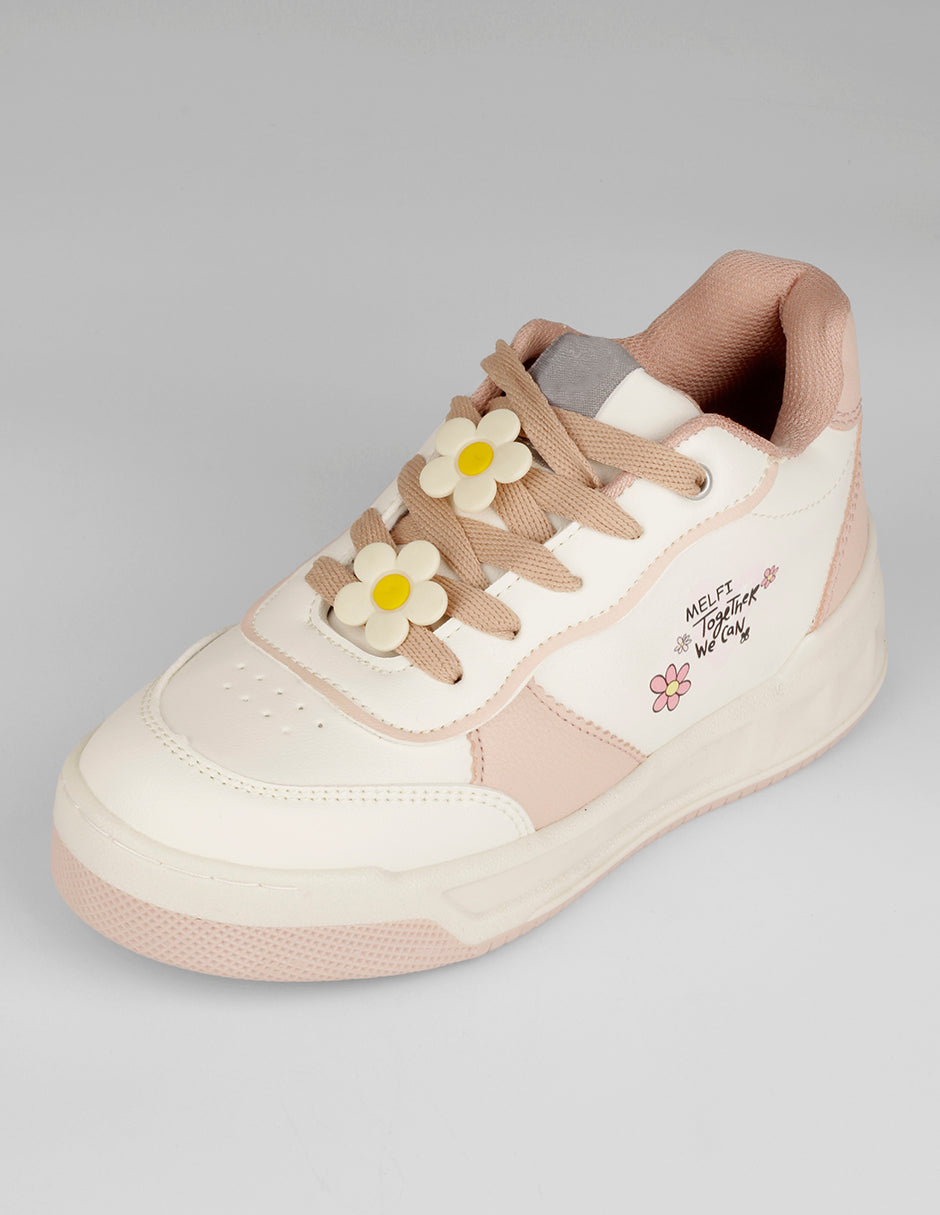 Tenis Kids en Piel vegana – Rosa