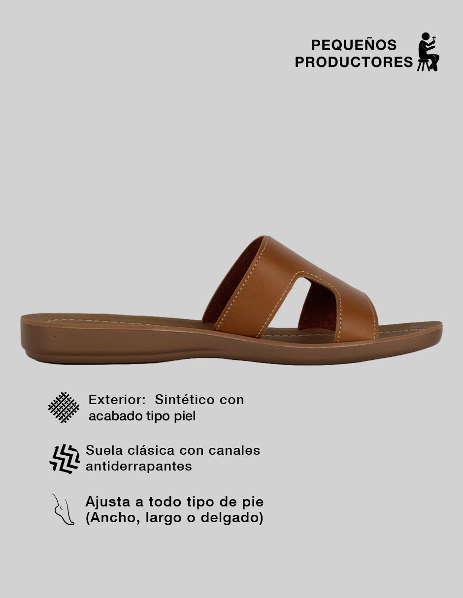 Sandalias de piso Hera en Sintético – Café
