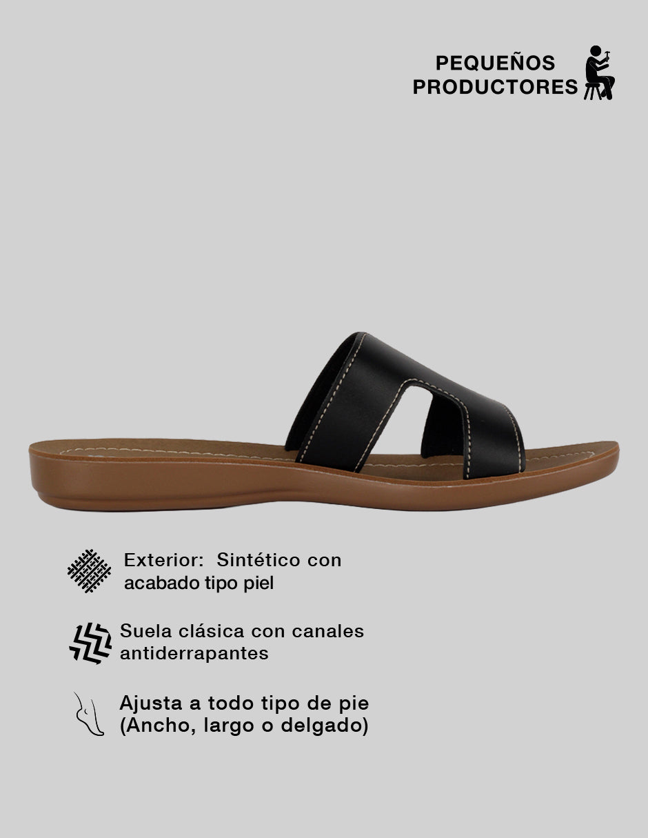 Sandalias de piso Hera en Sintético – Negro