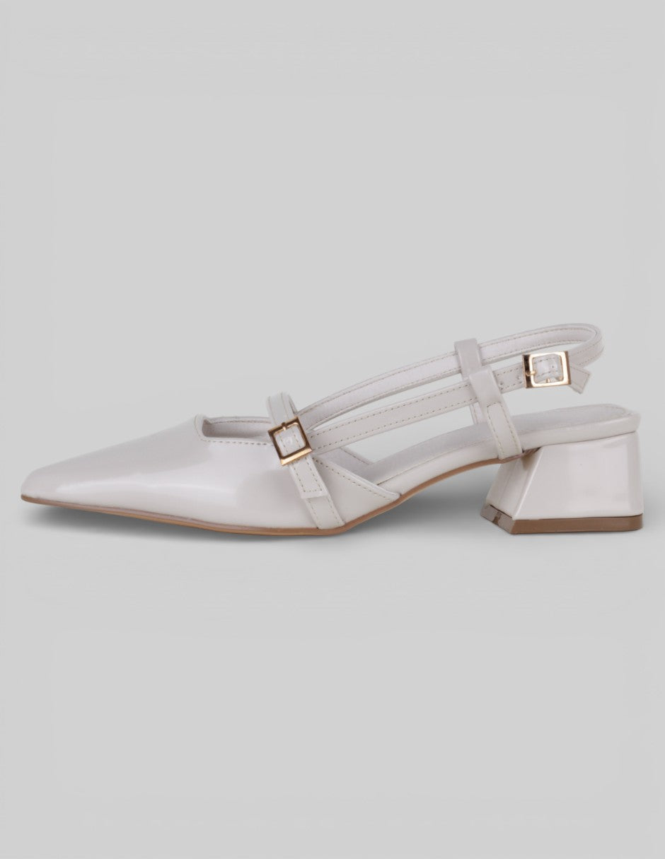 Zapatillas Exterior Charol Color Blanco Para Mujer De RBCOLLECTION