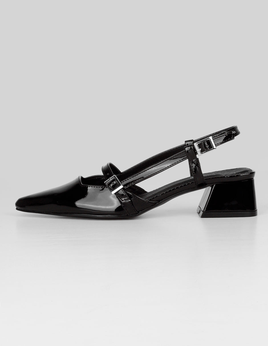 Zapatillas Exterior Charol Color Negro Para Mujer De RBCOLLECTION