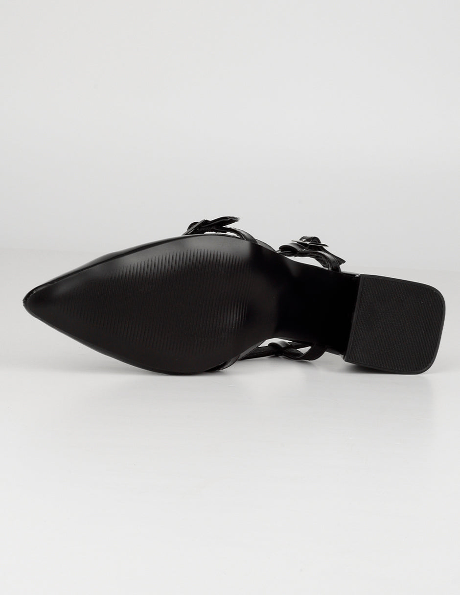 Zapatillas Slingback en Charol – Negro