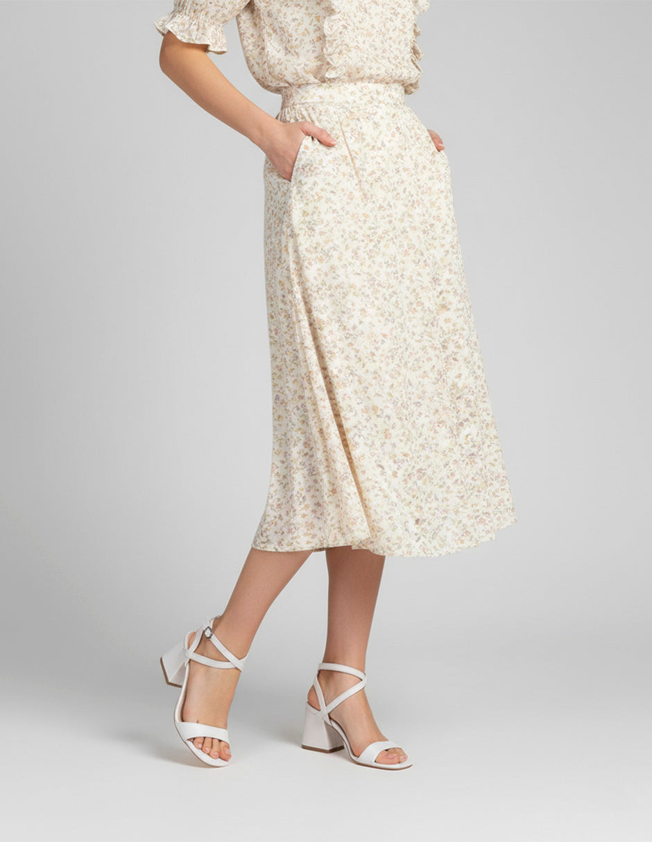Sandalia con tacón Sylen en Piel vegana – Blanco