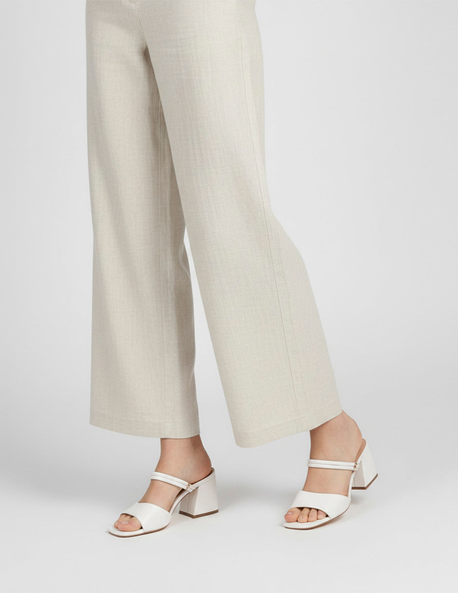 Sandalia con tacón Alnia en Piel vegana – Blanco