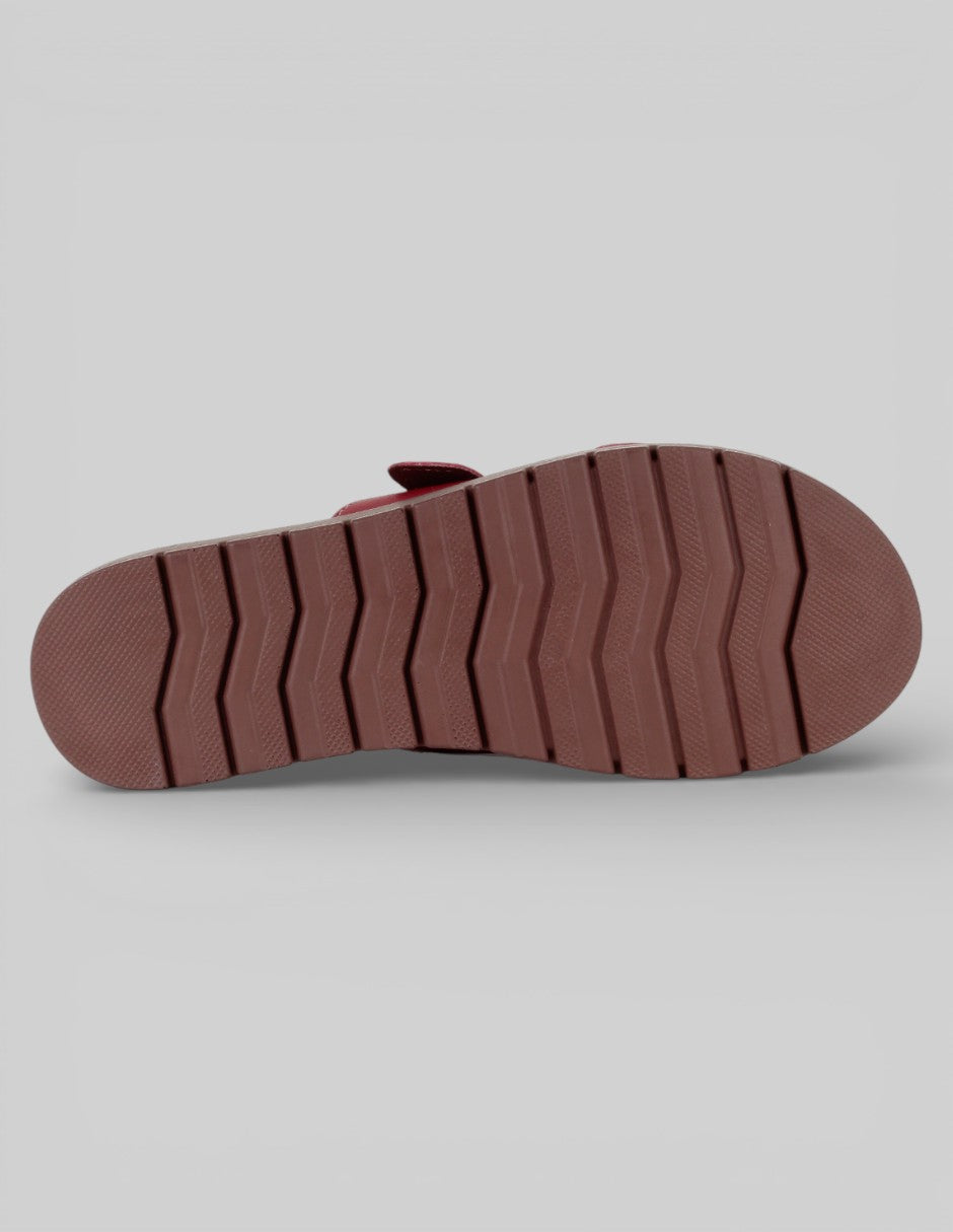 Sandalias con plataforma Yuri en Piel vegana – Rojo