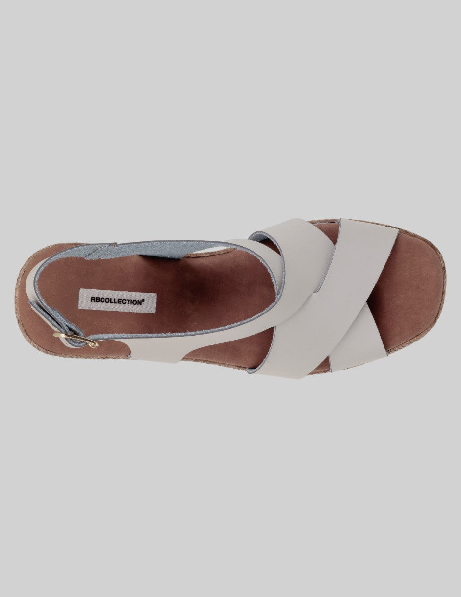 Sandalias con plataforma Steps en Piel vegana – Blanco