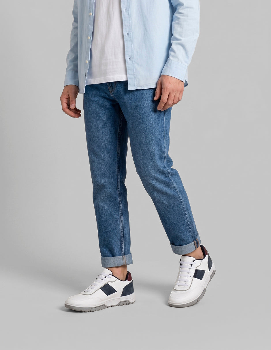 Tenis con cordones MRS en Piel vegana – Blanco