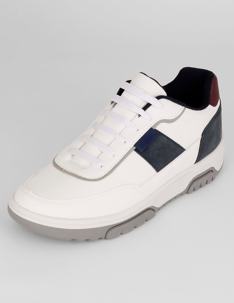 Tenis con cordones MRS en Piel vegana – Blanco