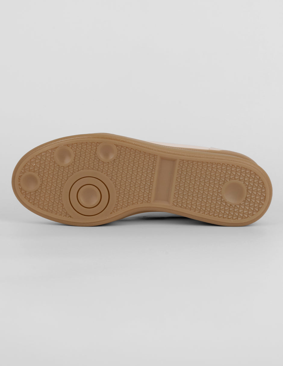 Tenis con cordones Mrs en Piel vegana – Latte