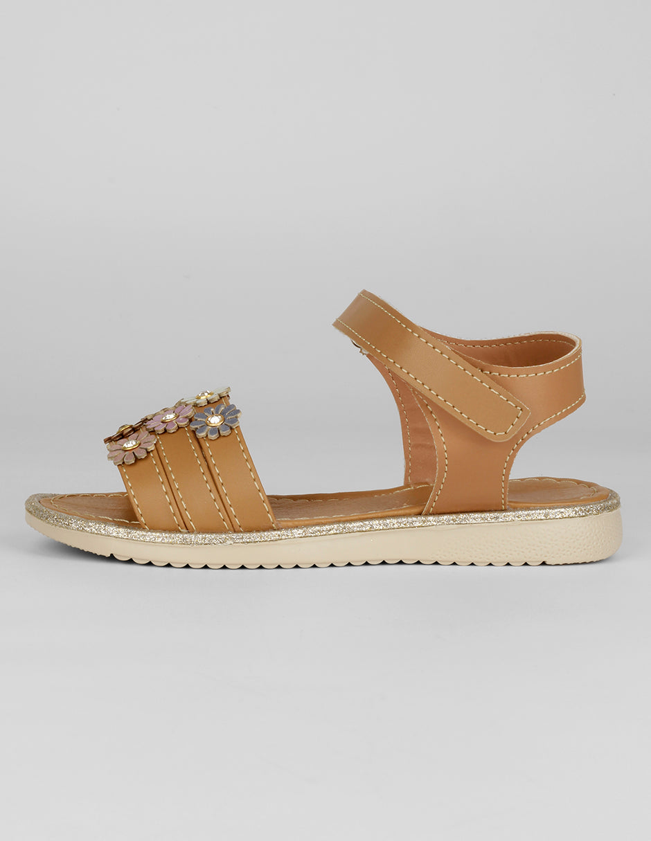 Sandalias Kids en Piel vegana – Café