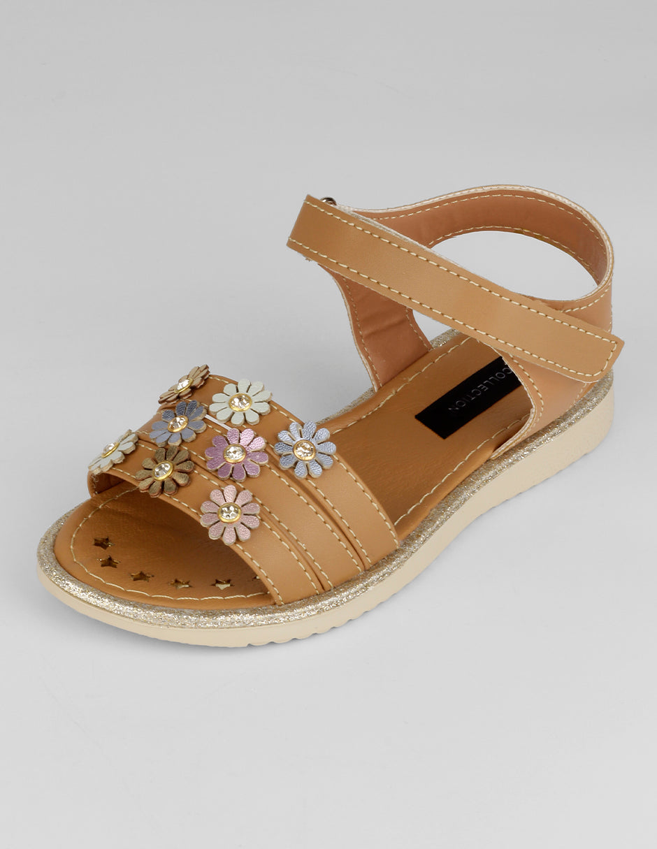 Sandalias Kids en Piel vegana – Café