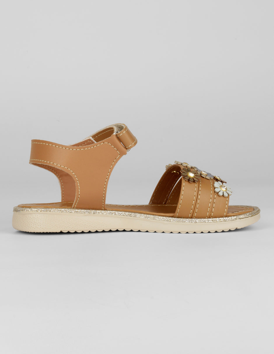 Sandalias Kids en Piel vegana – Café