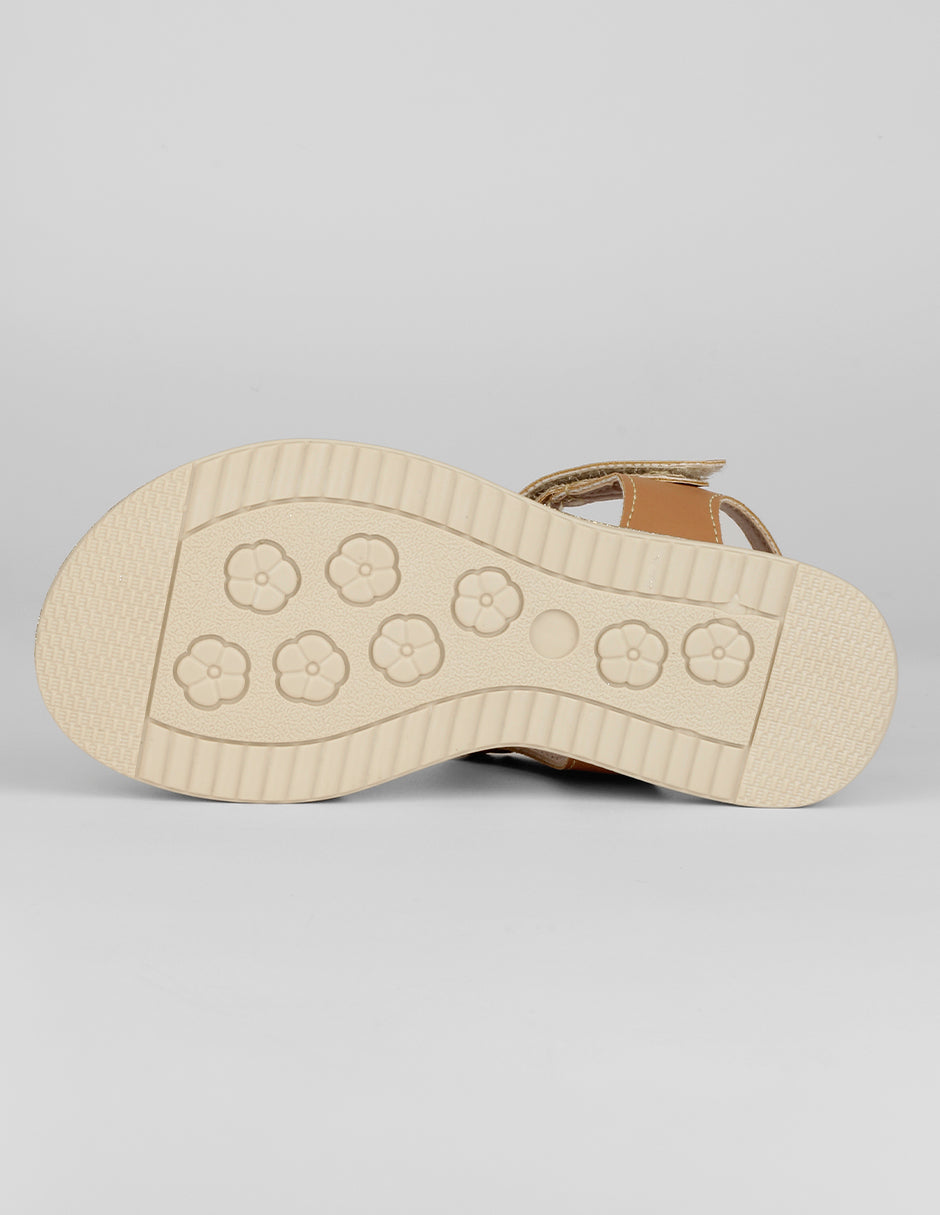 Sandalias Kids en Piel vegana – Café